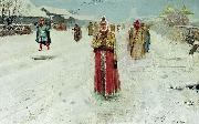 Andrei Ryabushkin Sunday. oil painting on canvas